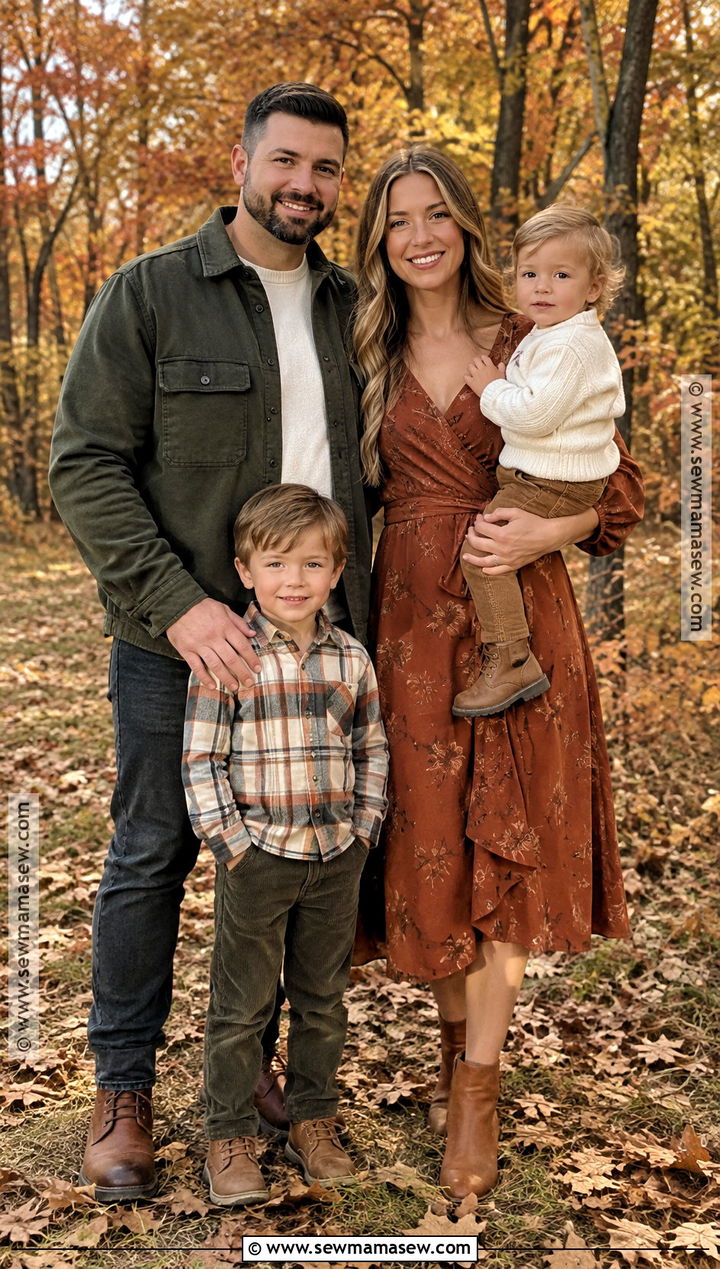 Olive And Rust Family Fall Photoshoot Outfit - 25 family fall photoshoot outfits