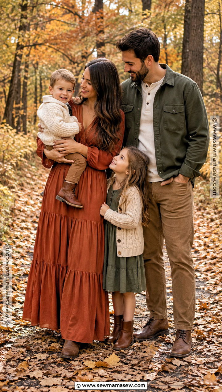 Olive And Rust Family Photo Outfits - 20 Family Photo Outfits Fall Color Schemes Picture Ideas Winter
