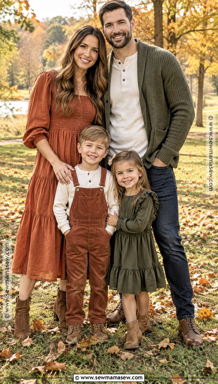 Olive And Rust Family Photo Outfits - 20 fall winter family photo outfits