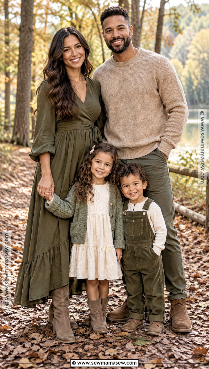 Olive And Tan Fall Family Picture Outfits - 15 Family Pictures Matching Outfits Fall