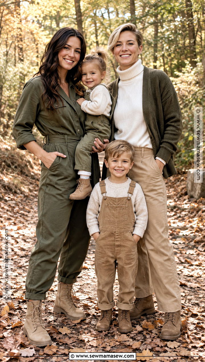 Olive And Tan Lesbian Fall Family Picture Outfit - 15 lesbian fall family pictures outfits