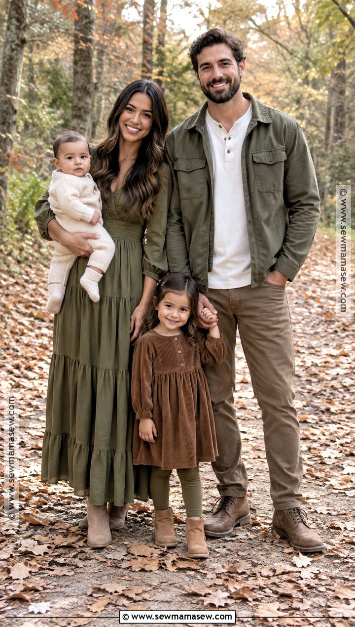 Olive Green And Brown Country Family Picture Outfits - 15 fall family pictures outfits country
