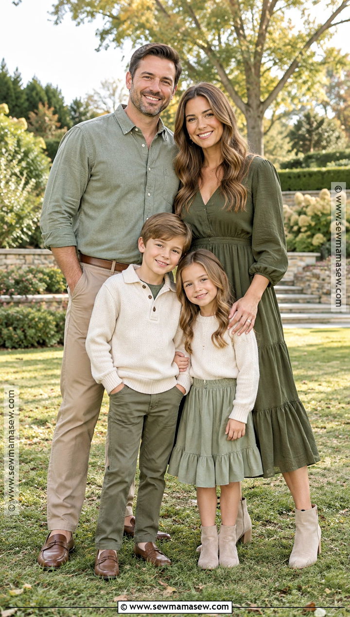 Olive Green And Sage Family Outfit - 15 fall family photos outfits olive green