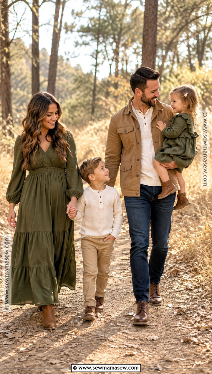 Olive Green And Tan Fall Family Photo Outfits - 15 fall family photo outfit ideas