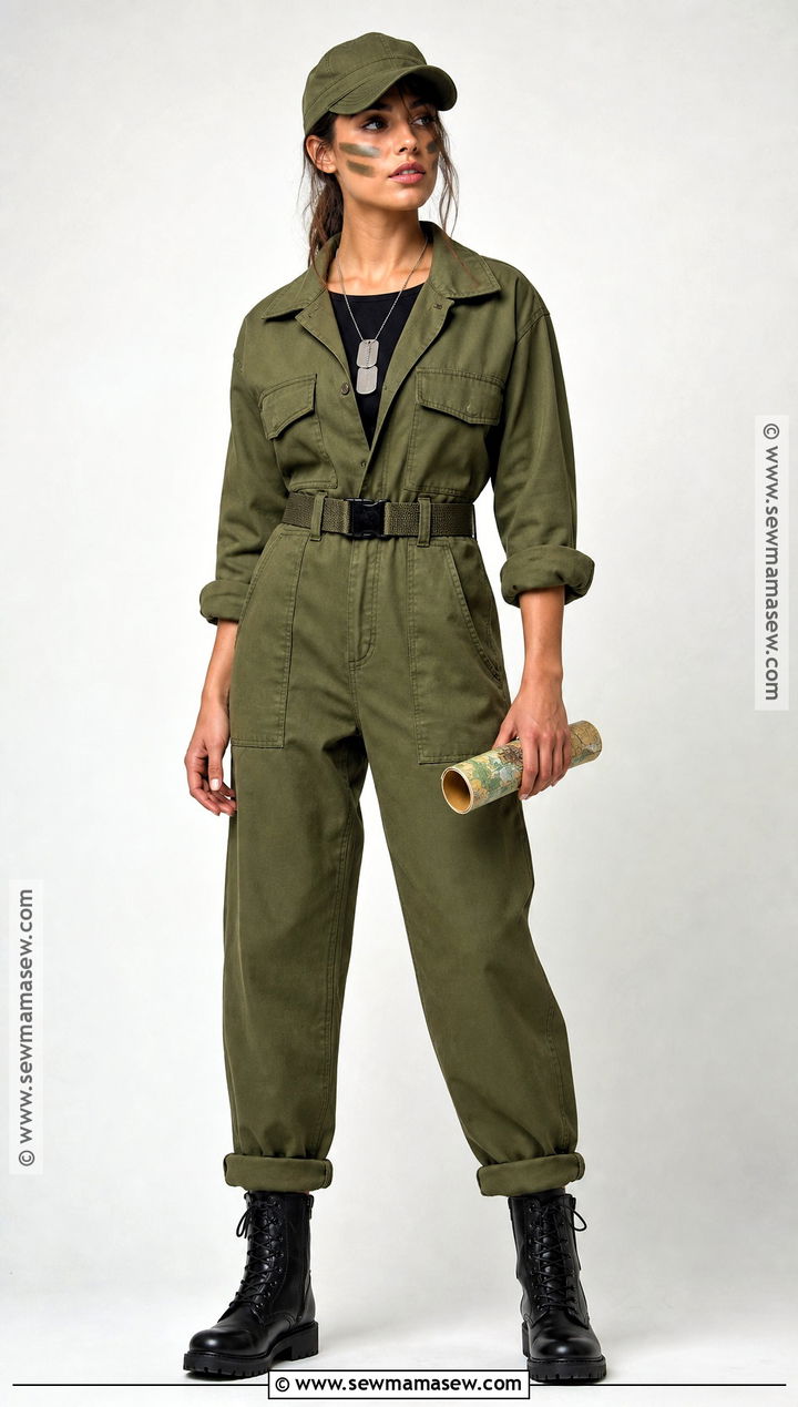 Olive Green Army Costume - 30 Army Halloween Costume Ideas