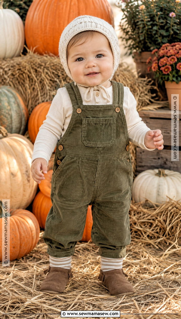 Olive Green Corduroy Overall Outfit - 15 Green Baby Clothes Fall