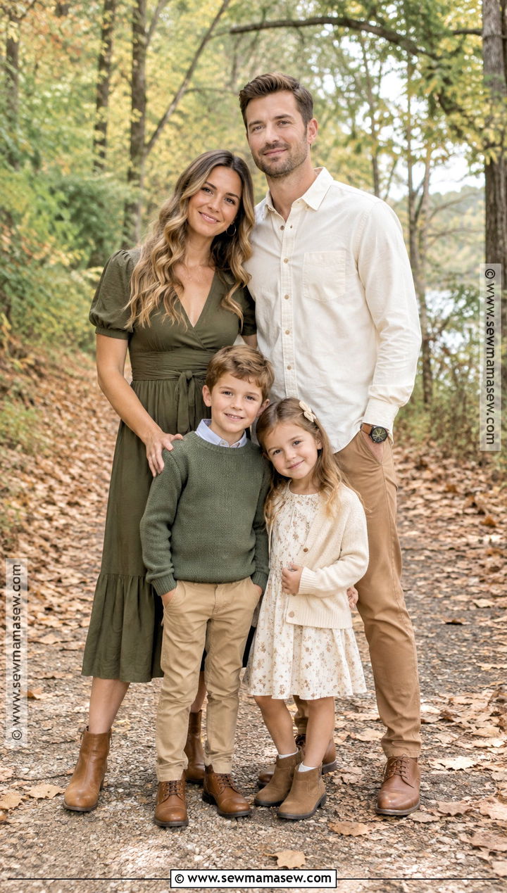 Olive Green Cream And Tan Family Photo Outfits - 20 Family Photo Outfits Fall Color Schemes
