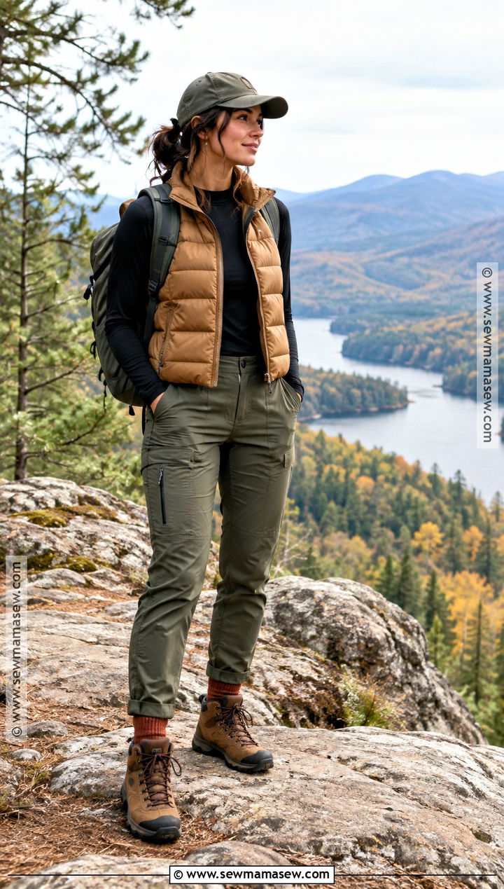 Olive Green Fall Hiking Outfit - 25 fall hiking outfits for women