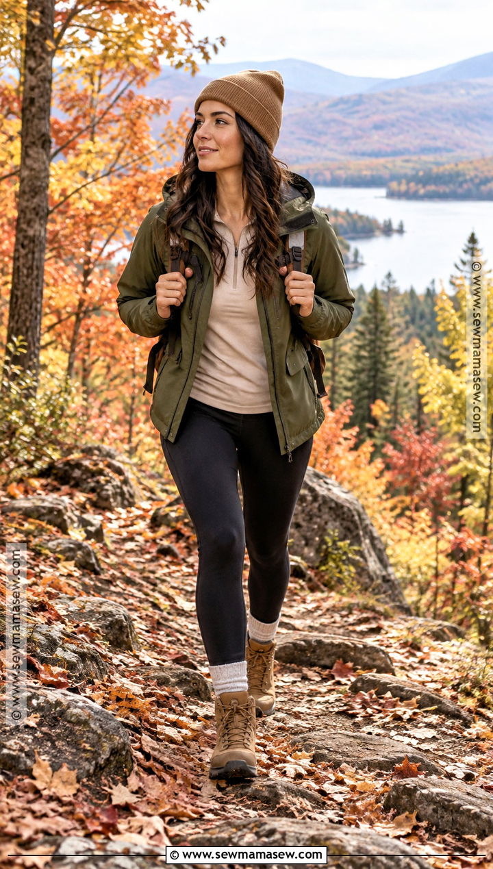Olive Green Fall Hiking Outfit - 25 fall hiking outfits