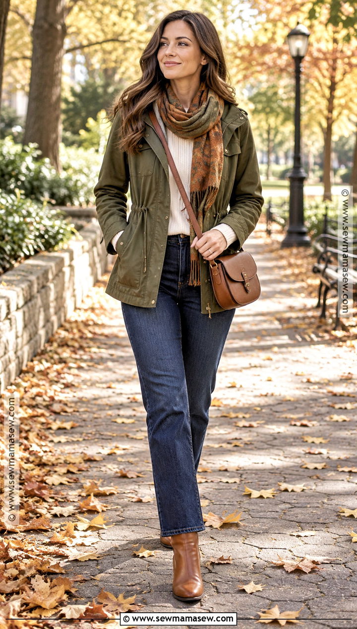 Olive Green Fall Outfit - 15 Fall Color Wardrobe Ideas