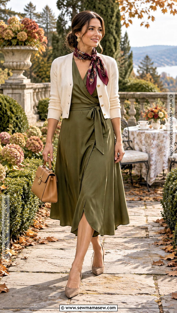 Olive Green Fall Tea Party Outfit - 25 fall tea party outfit ideas