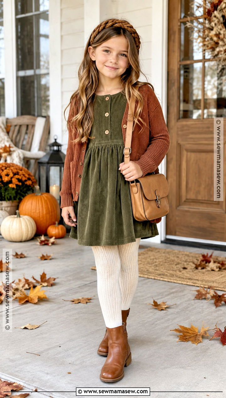 Olive Green Girls Thanksgiving Dress - 15 Girls Thanksgiving Dress Ideas