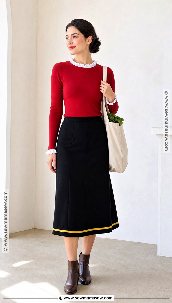Olive Oyl Costume With Red Top - 30 Cartoon Characters Costume Ideas