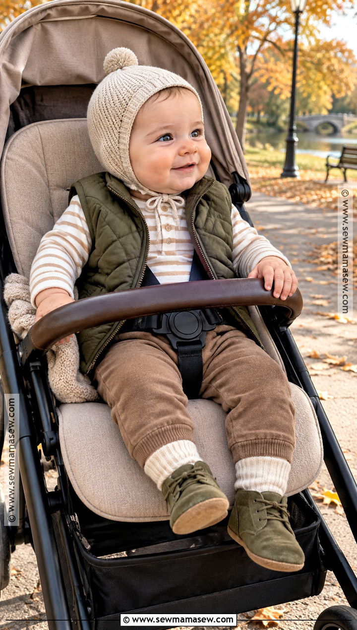 Olive Quilted Vest And Bodysuit Outfit - 15 Green Baby Clothes Fall