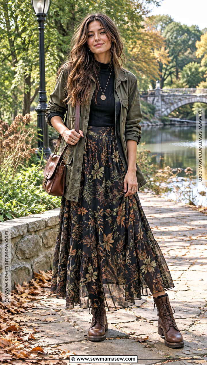 Olive Utility Jacket Witchy Fall Outfit - 25 witchy fall outfits