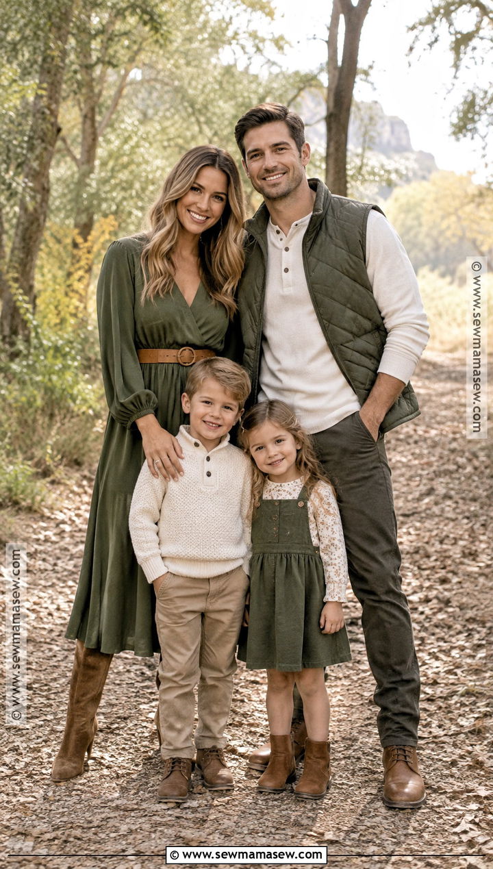 Olive and Ivory Fall Family Photo Outfits - 15 Fall 2026 Family Photo Outfits