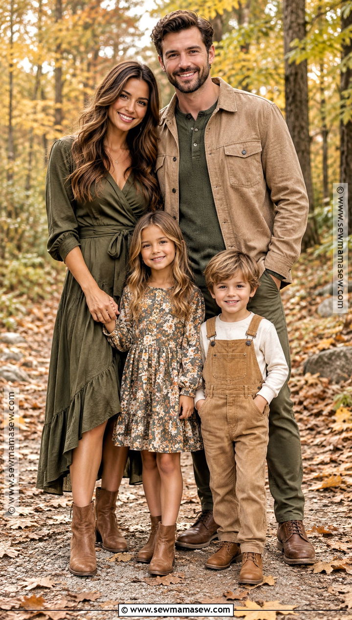 Olive and Tan Fall Family Outfit - 15 fall family outfits 2026