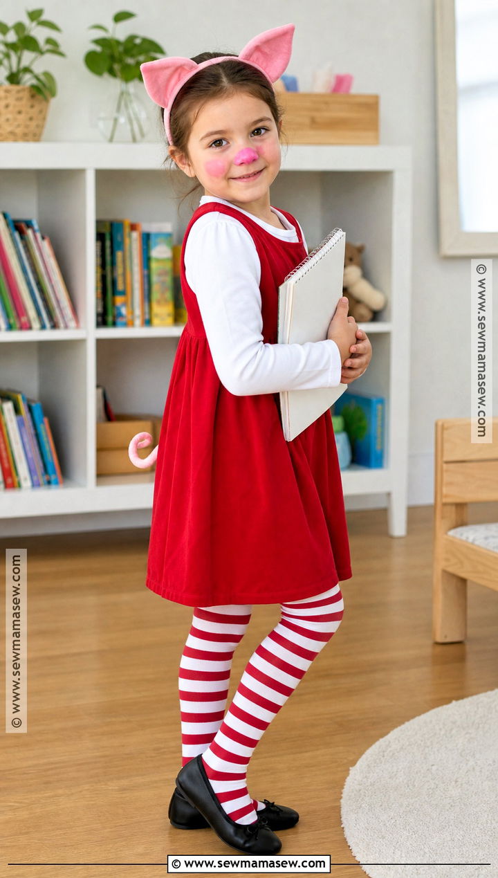 Olivia Costume With Red Dress - 30 easy book character costumes for kids