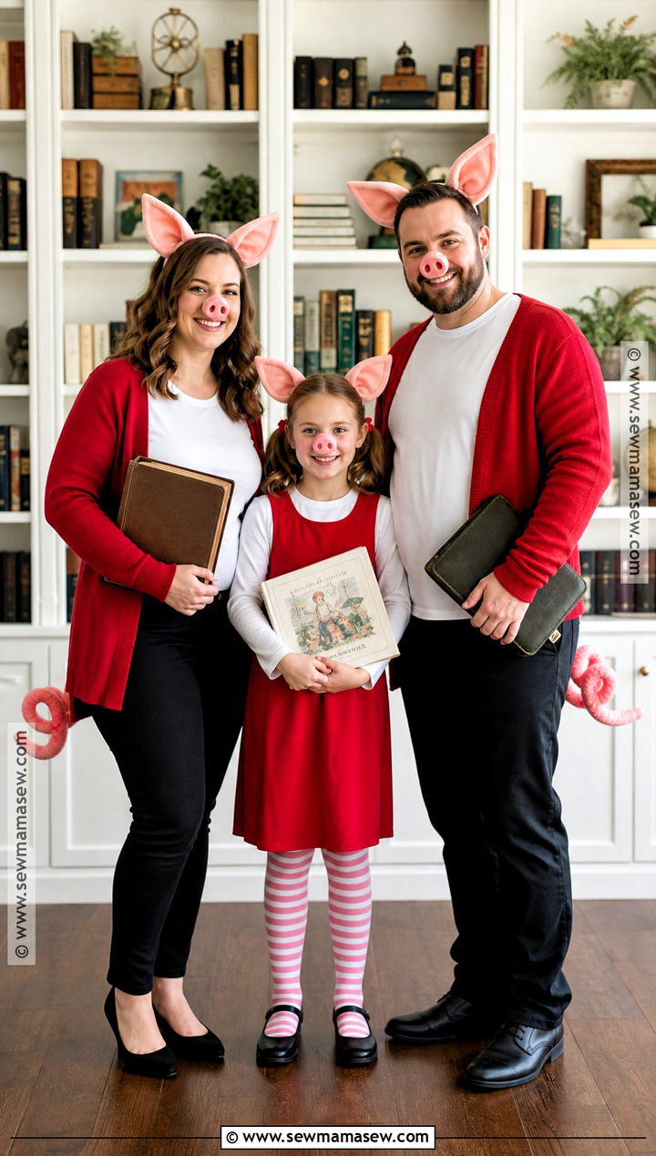 Olivia The Pig Family Costume - 30 olivia the pig costume ideas