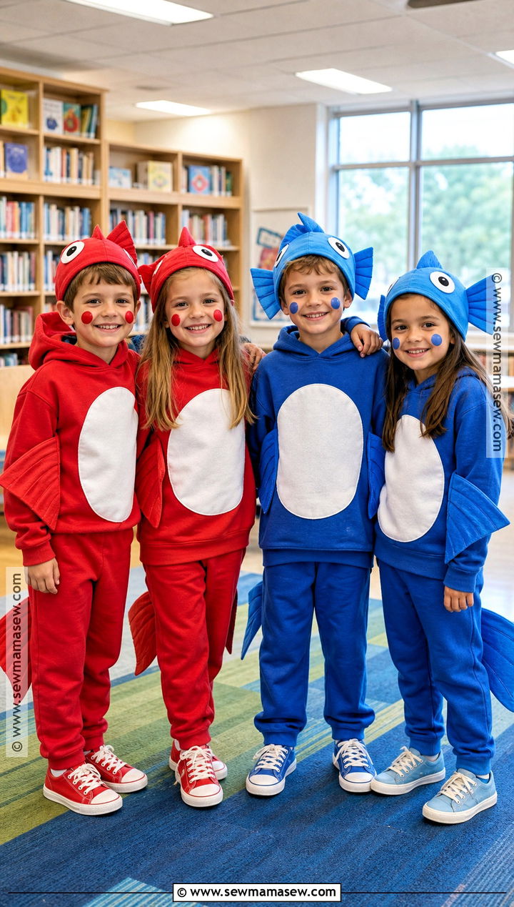 One Fish Two Fish Group Costume - 30 dr seuss dress up days ideas