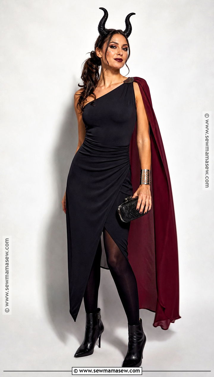 One Shoulder Demon Dress Costume - 30 demon dress ideas