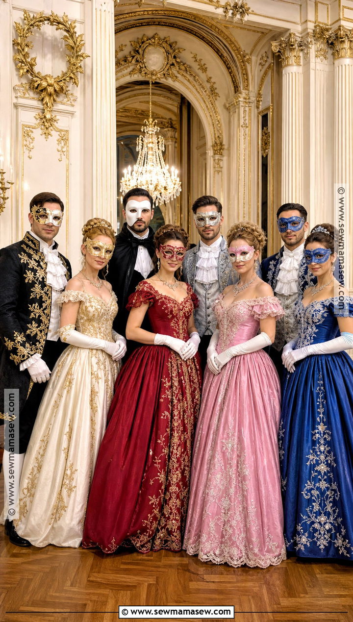 Opera House Masquerade Group Costume - 30 Phantom Of The Opera Halloween Costumes