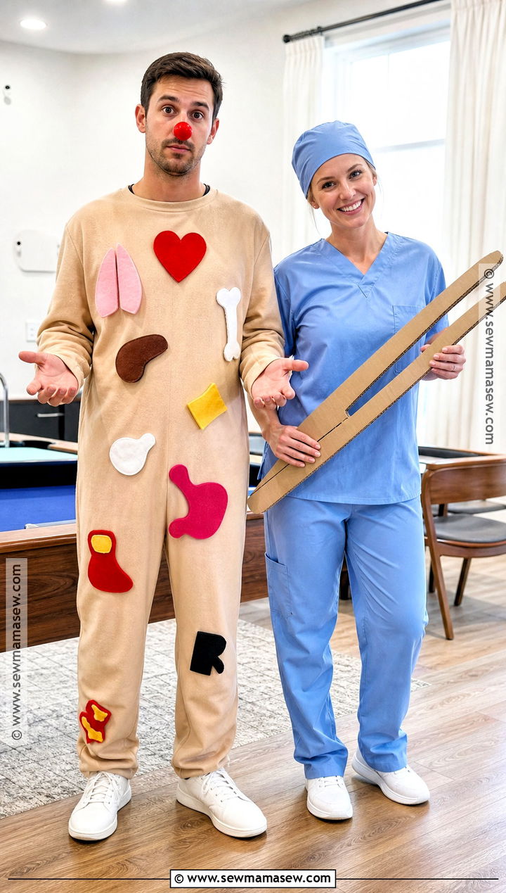 Operation Patient And Surgeon Couple Costume - 35 funny halloween costumes for couples