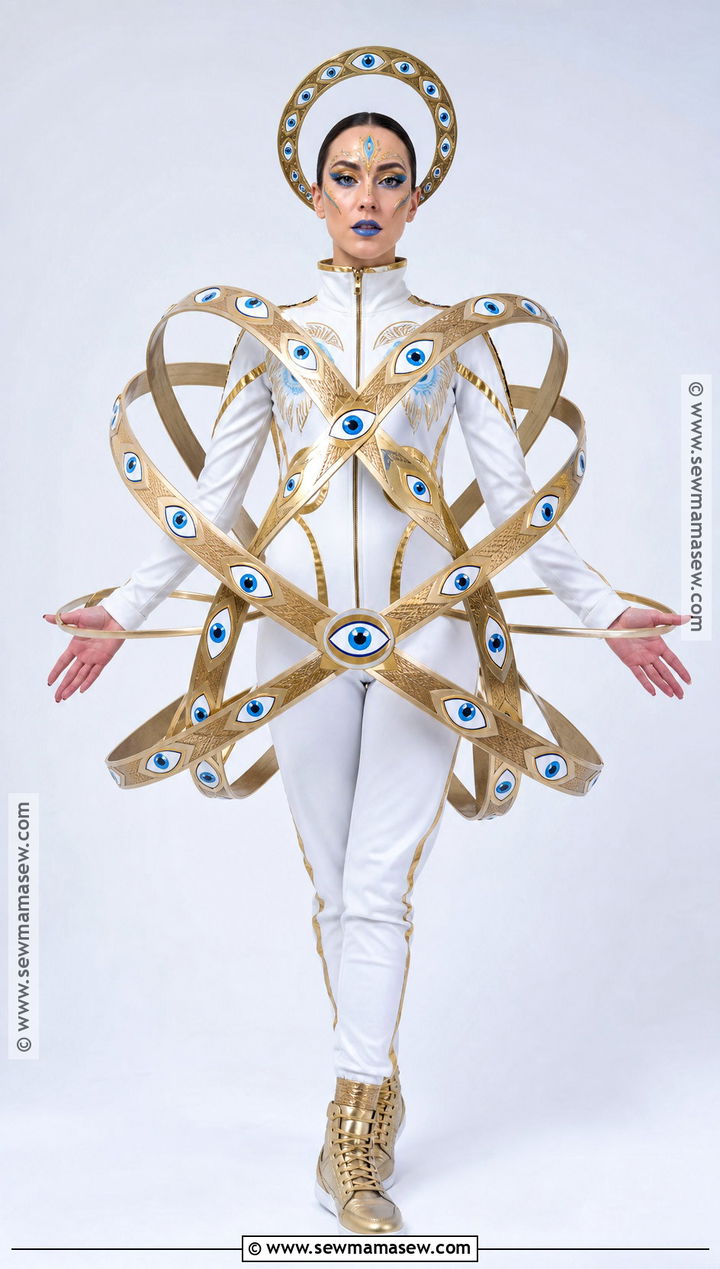 Ophanim Biblical Angel Costume With Eye Covered Rings - 30 Biblical Angel Costume Ideas