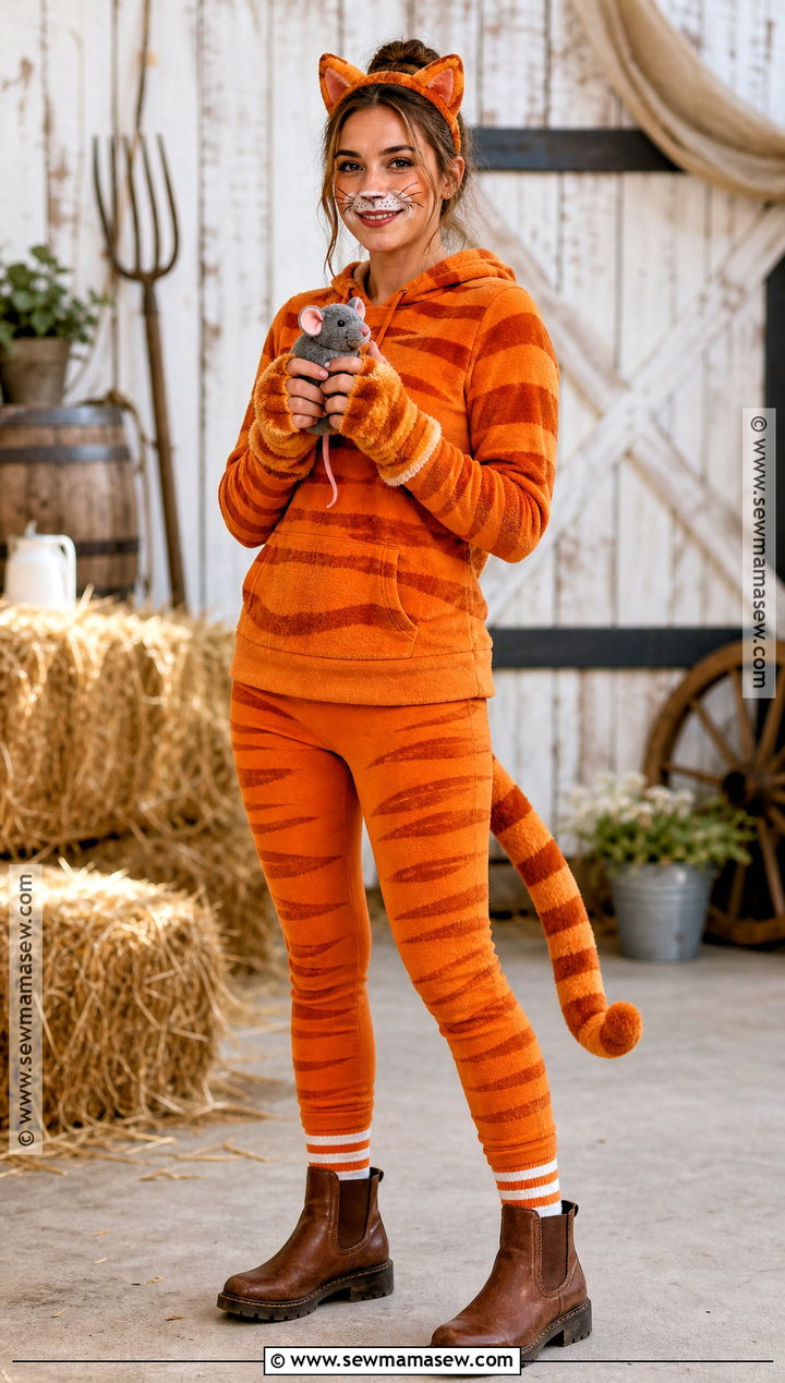 Orange Barn Cat Costume - 30 farm animal costumes