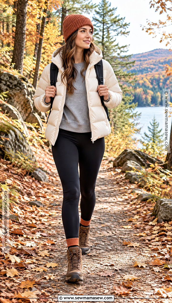 Orange Beanie With Puffer Jacket Outfit - 15 Autumn Orange Fashion Accessories