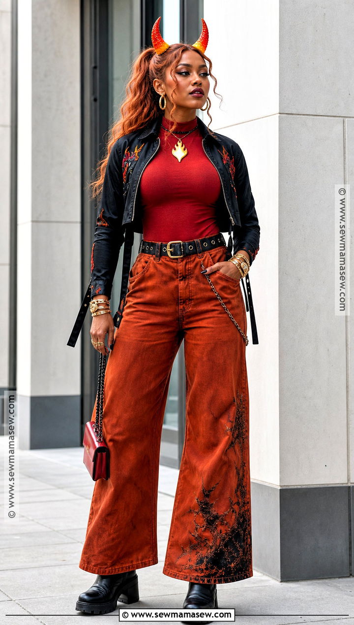 Orange Fire Demon Outfit - 35 demon outfit ideas