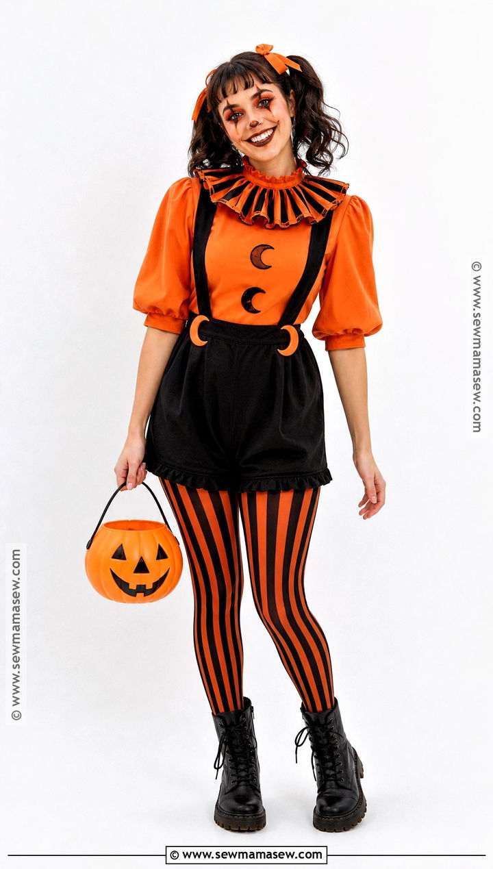 Orange Halloween Clown Costume - 35 clown costume inspo ideas