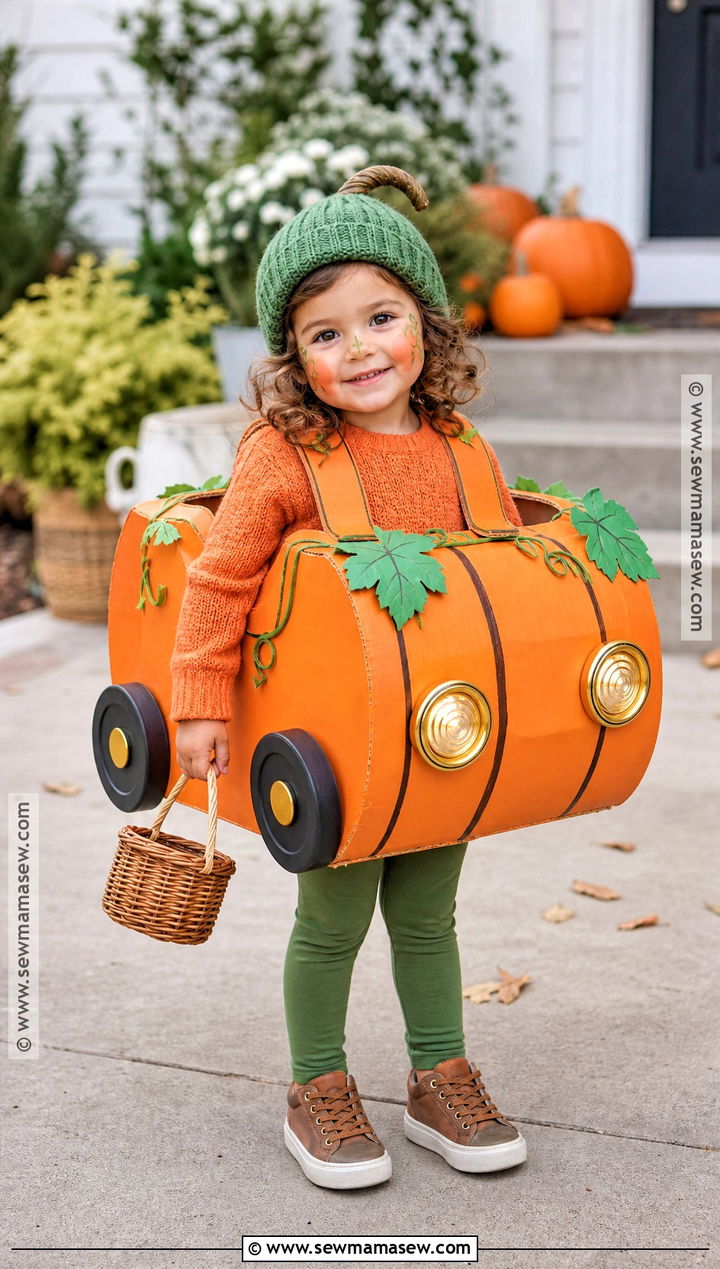 Orange Pumpkin Car Costume - 30 car costume ideas