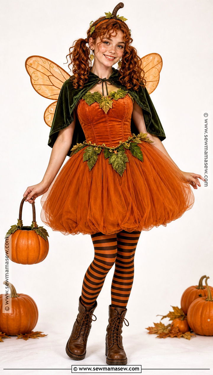 Orange Pumpkin Fairy Costume - 50 fairy costume ideas