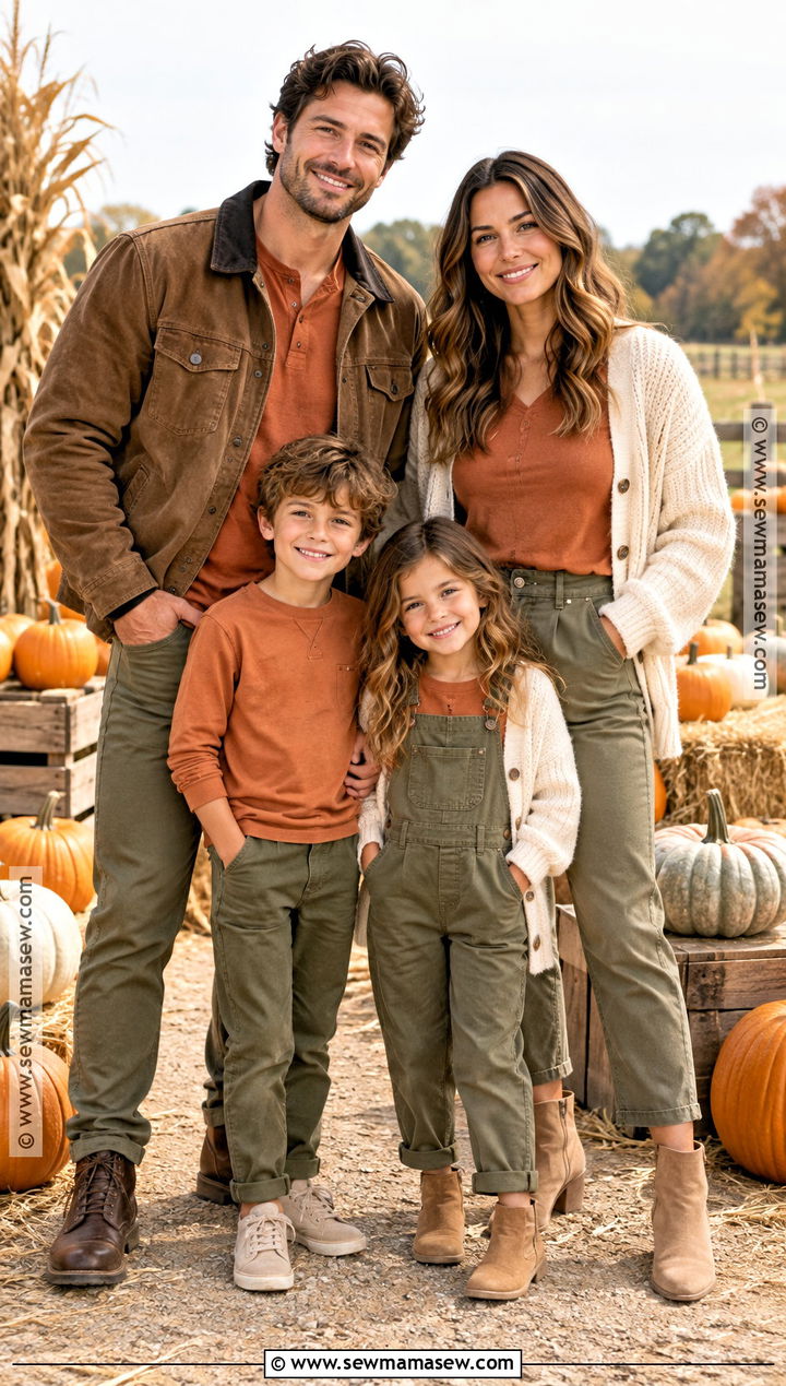 Orange Pumpkin Patch Shirts With Olive Pants - 15 pumpkin patch shirts for family