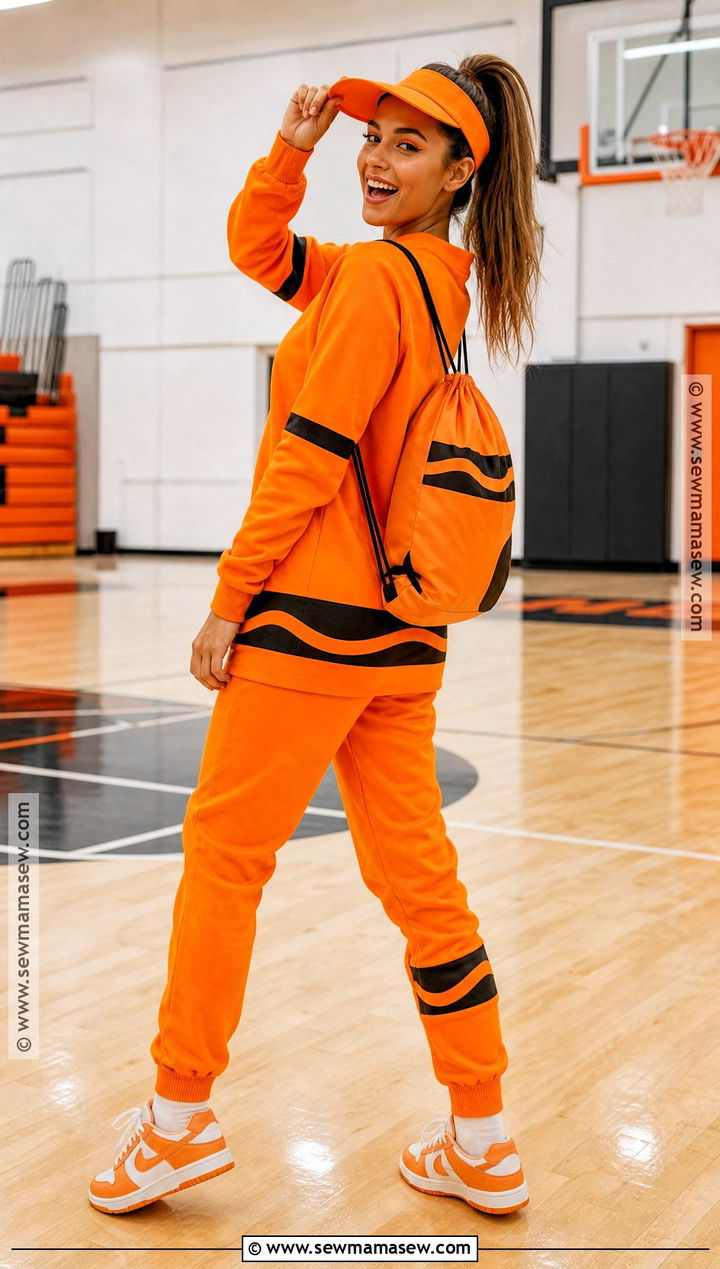 Orange Sporty Crayon Costume - 35 crayon costume ideas