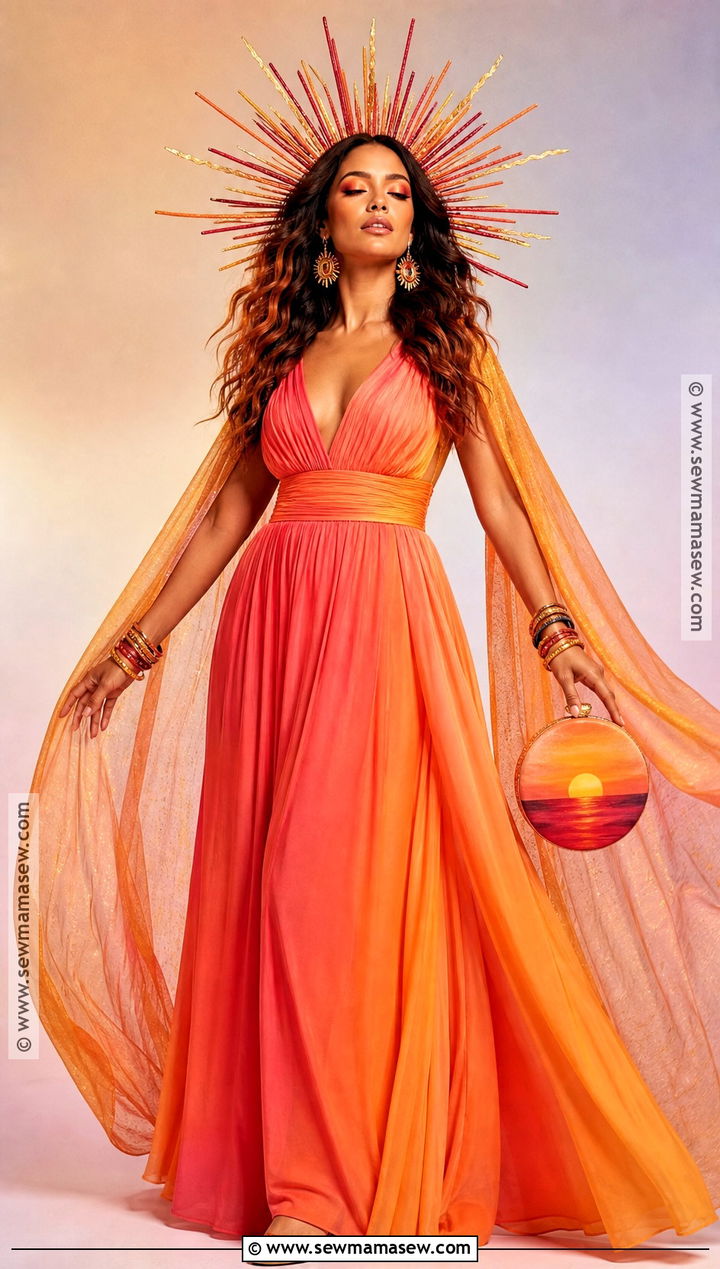 Orange Sunset Sun Costume - 30 Sun Costume Ideas for Women