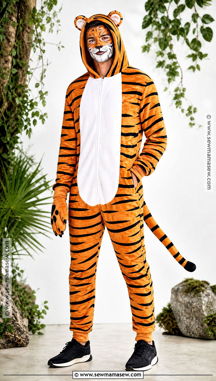 Orange Tiger Costume With Black Stripes - 35 animal costume ideas
