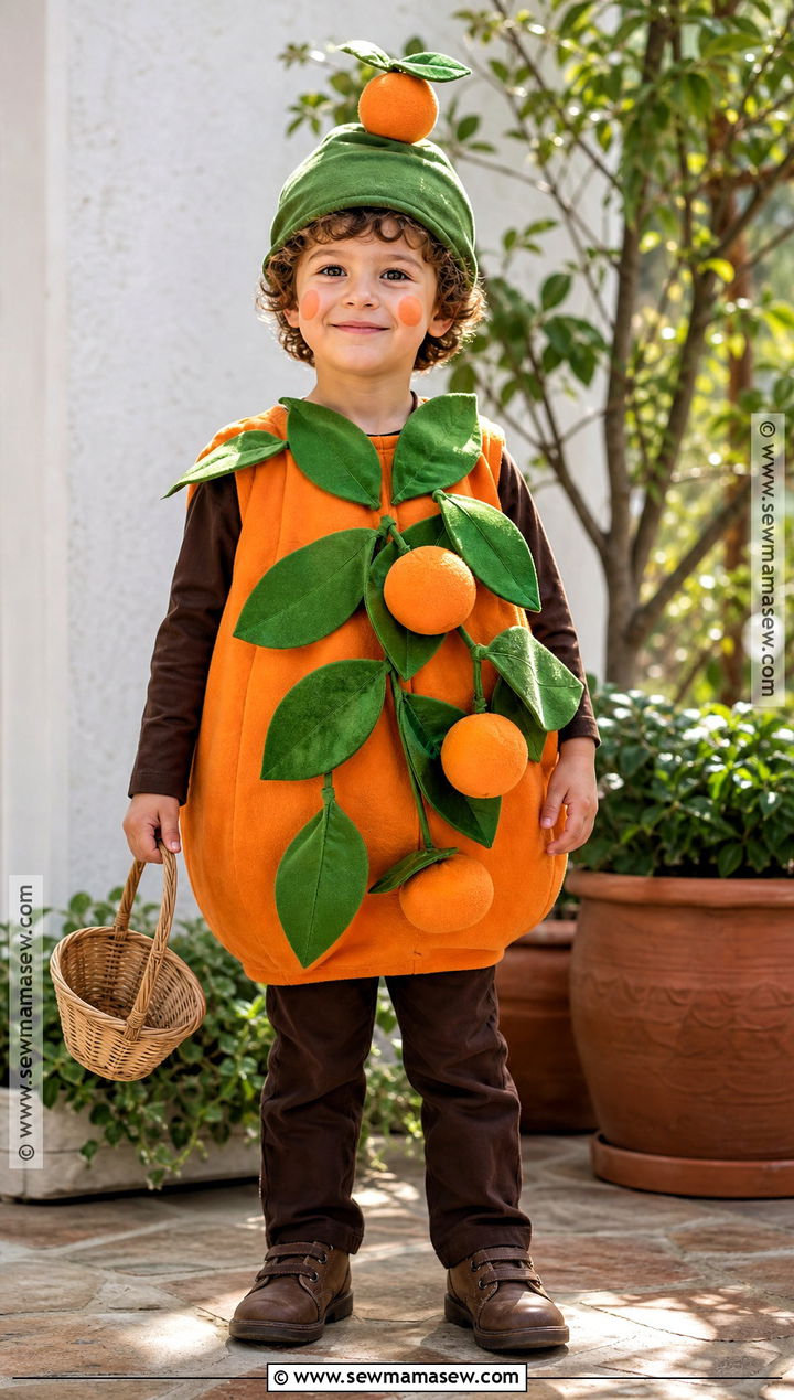 Orange Tree Costume With Citrus Fruit - 30 tree costume ideas for kids