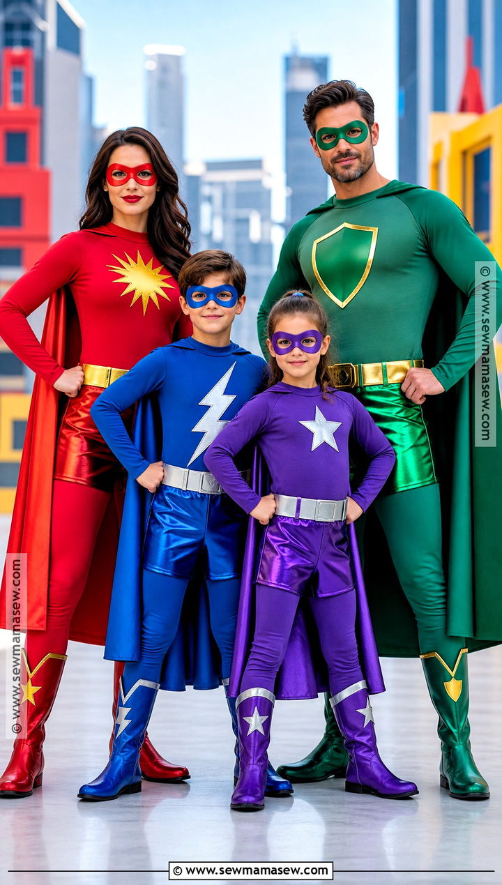 Original Superhero Family Costume - 40 family halloween costumes for 4