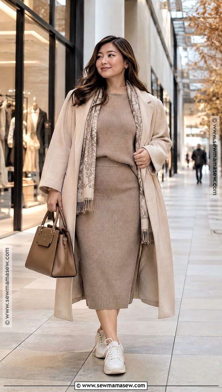 Osaka Autumn Monochrome Knit Outfit - 20 osaka outfit autumn ideas