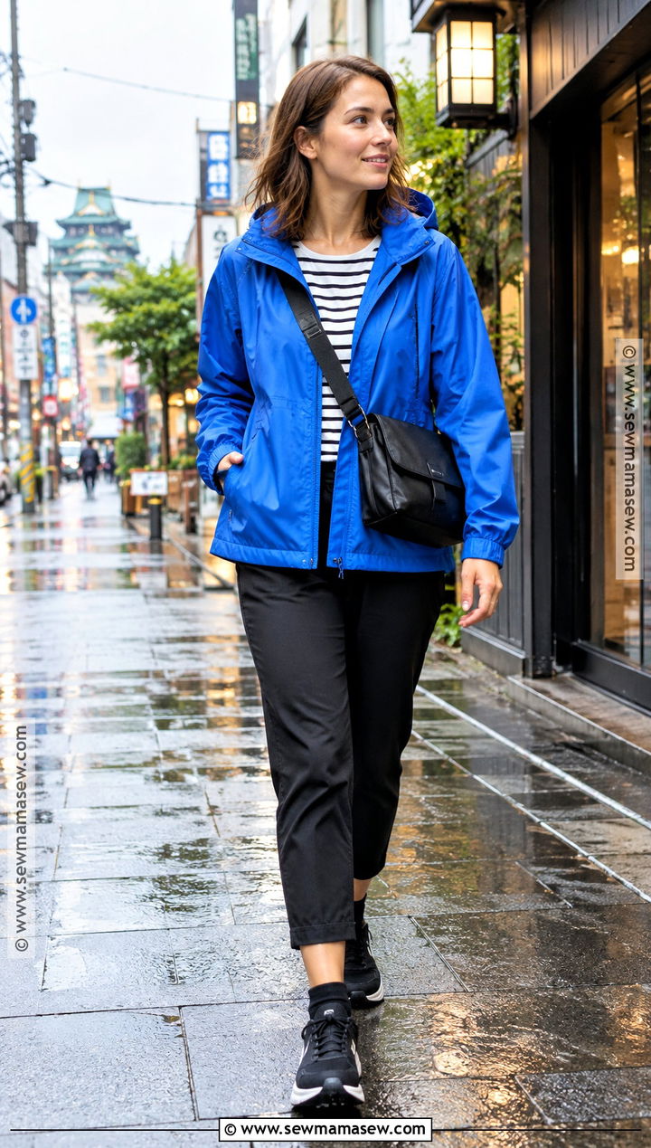 Osaka Autumn Rain Jacket And Cropped Pants Outfit - 20 osaka outfit autumn ideas