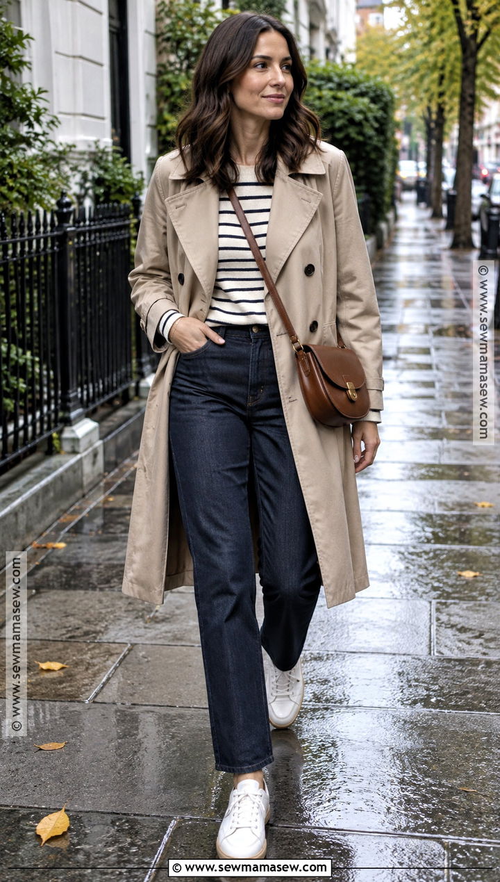 Osaka Autumn Trench Coat And Jeans Outfit - 20 osaka outfit autumn ideas