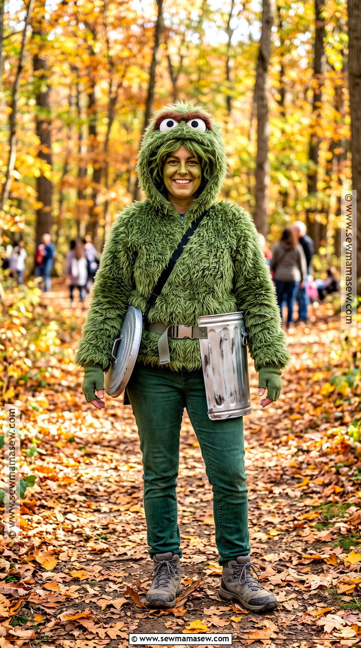 Oscar The Grouch Costume With Furry Jacket - 30 Oscar The Grouch Costume Ideas