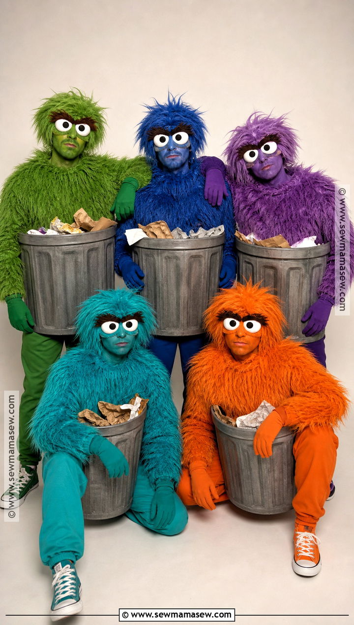 Oscar The Grouch Group Costume - 30 Oscar The Grouch Costume Ideas
