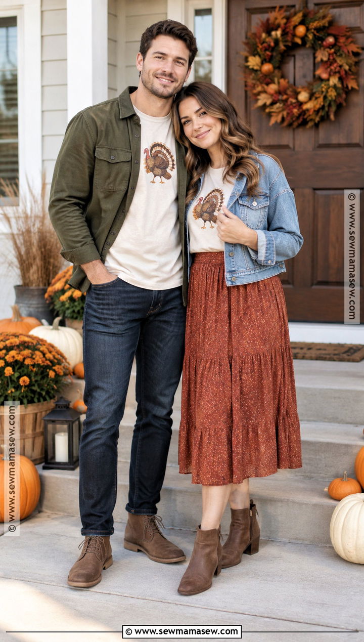 Our First Thanksgiving Couple Shirt Outfit - 15 thanksgiving shirts for couples