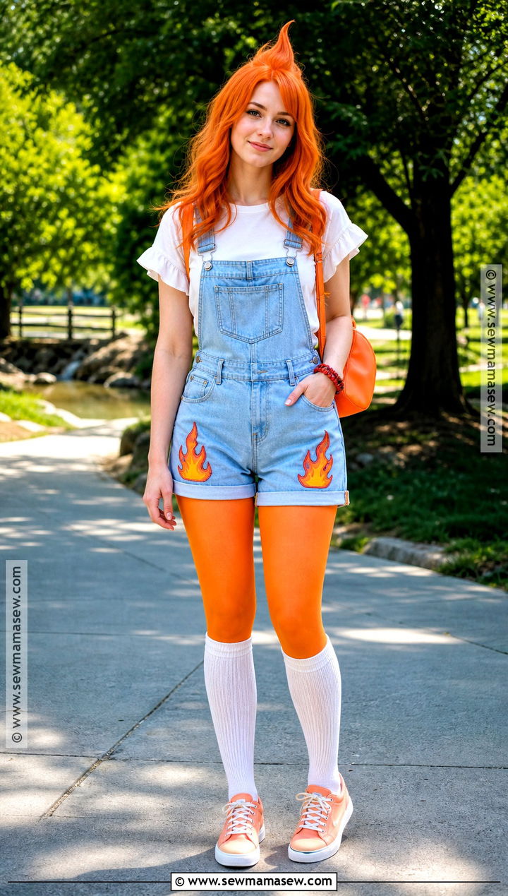 Overall Shorts Flame Princess Costume - 30 flame princess costume ideas