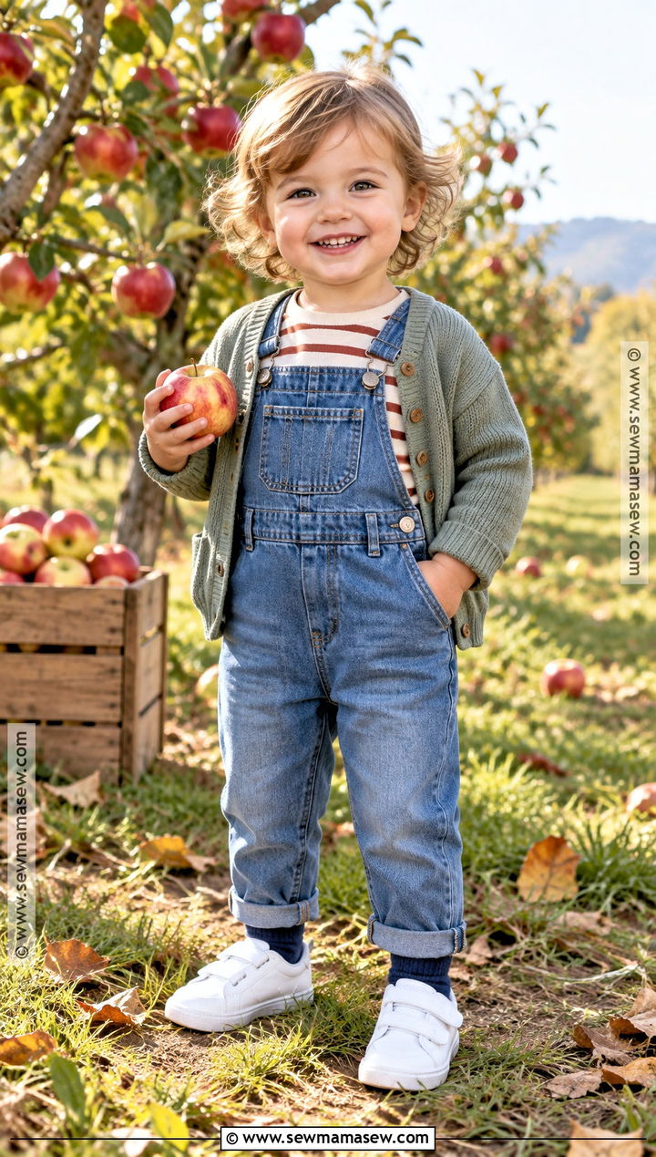 Overalls And Striped Shirt Toddler Fall Outfit - 25 fall toddler outfits