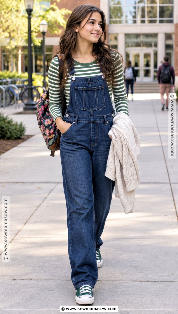 Overalls Back to School Outfit - 15 Cute Backtoschool Outfits