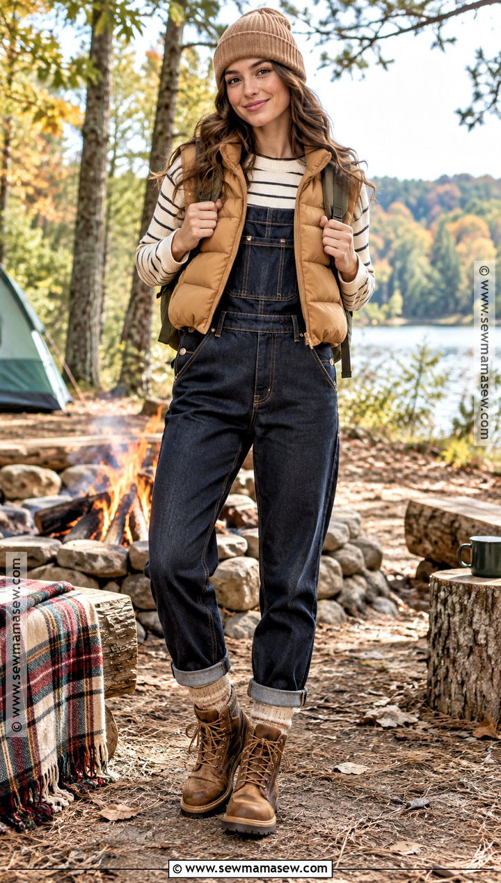 Overalls Campfire Outfit - 20 Campfire Outfit Fall Ideas